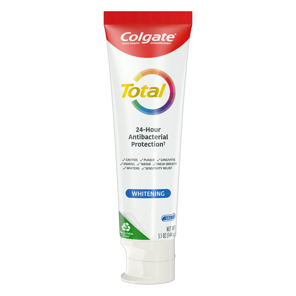 Colgate Total Whitening Gel Toothpaste, Mint, 5.1 Oz